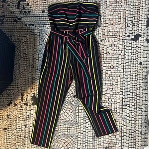 New York and Company Strapless Jumpsuit